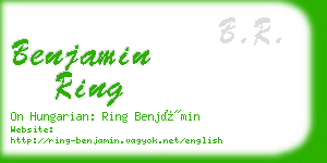 benjamin ring business card